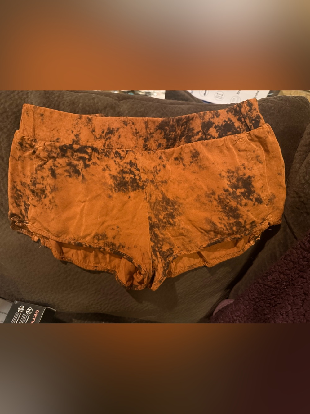 Hurley Tie-Dye Burnt Orange Lounge Shorts